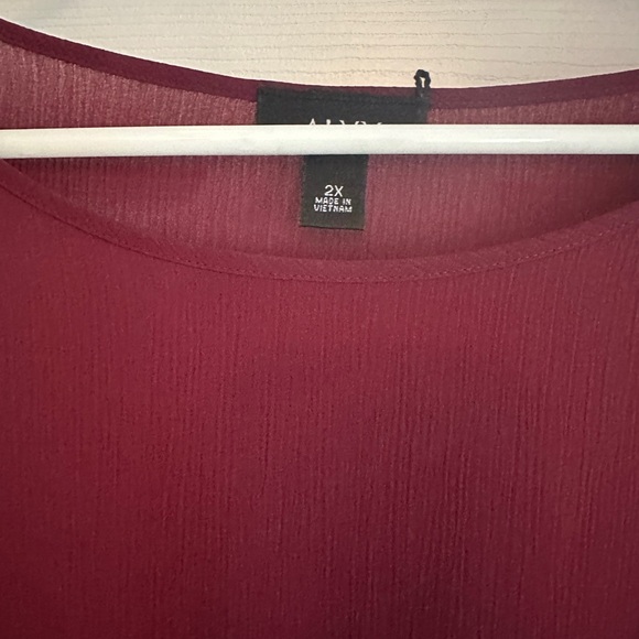 Alyx Deep Red Women's Blouse - Picture 3 of 4